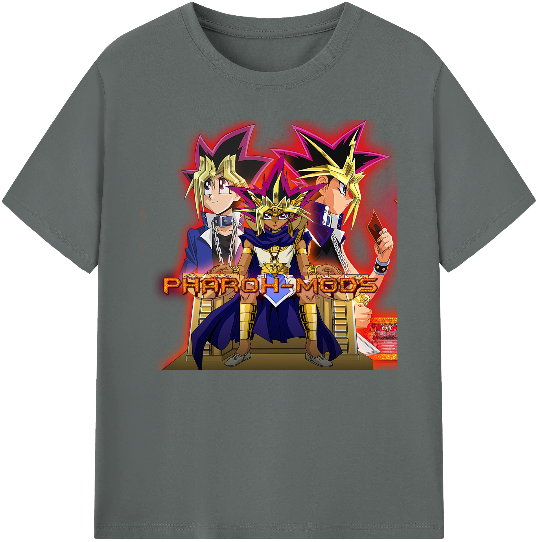 遊☆戯☆王 Yu-Gi-Oh! 綿100％ メンズ半袖Tシャツ｜肌触りやわらか＆通気性